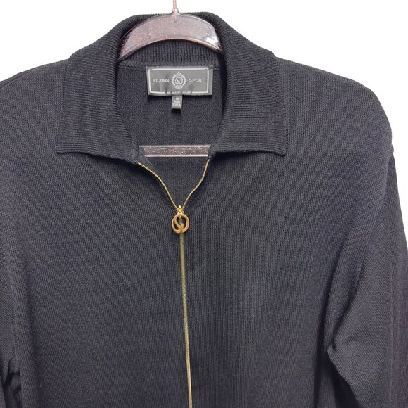 St. John Sport Thick Santana Knit Sweater Jacket Cardigan Coat - Picture 3 of 8